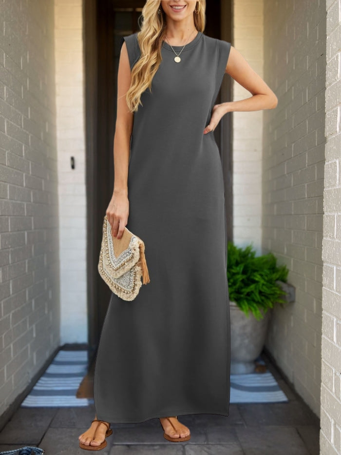 Riley - Elegant Linen Dress with Handmade Details