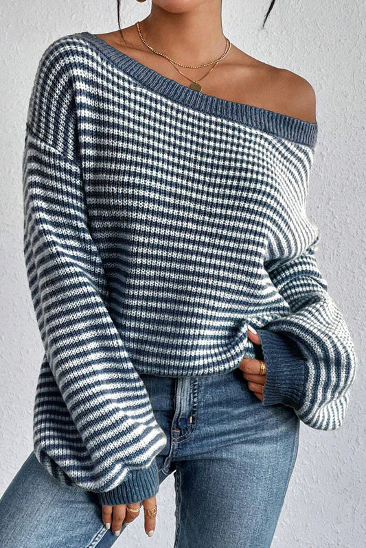 Aurora Cozy Striped Knit Sweater