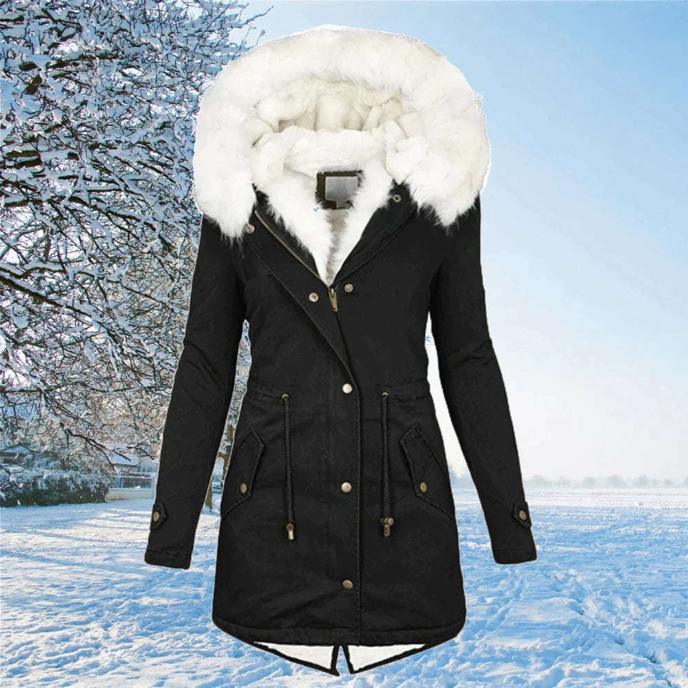 Lina - Essential Hooded Fur-Lined Winter Jacket