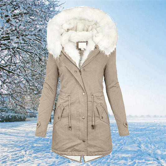 Lina - Essential Hooded Fur-Lined Winter Jacket